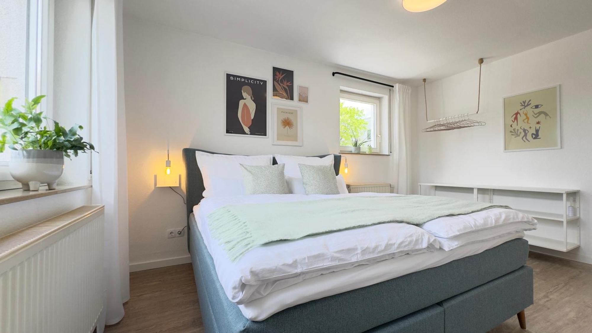 Fewo Am Park - 4P, Boxspringbett, Balkon, Smarttv, Gesundbrunnen, Familienfreundlich Halle  Eksteriør billede