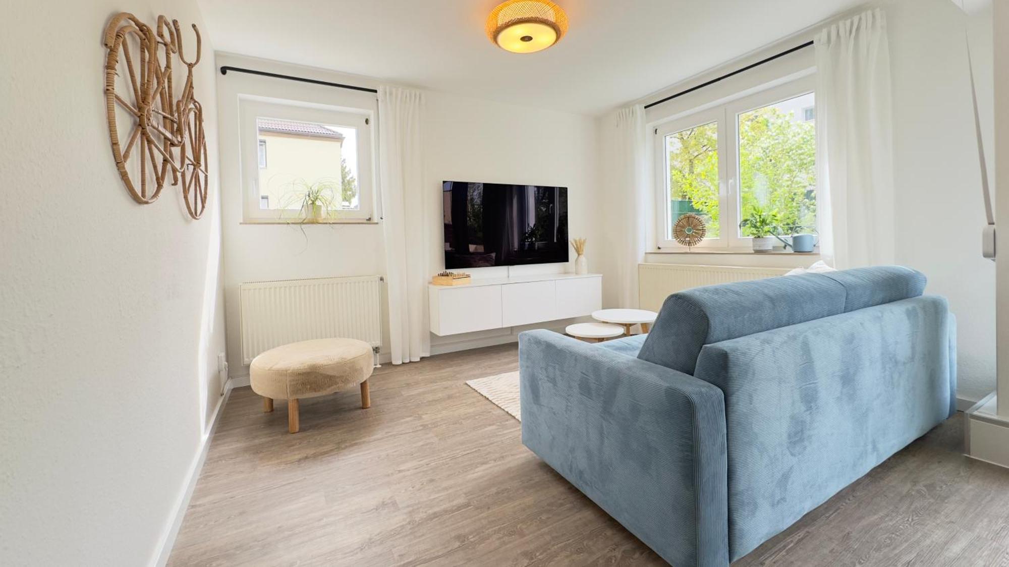 Fewo Am Park - 4P, Boxspringbett, Balkon, Smarttv, Gesundbrunnen, Familienfreundlich Halle  Eksteriør billede
